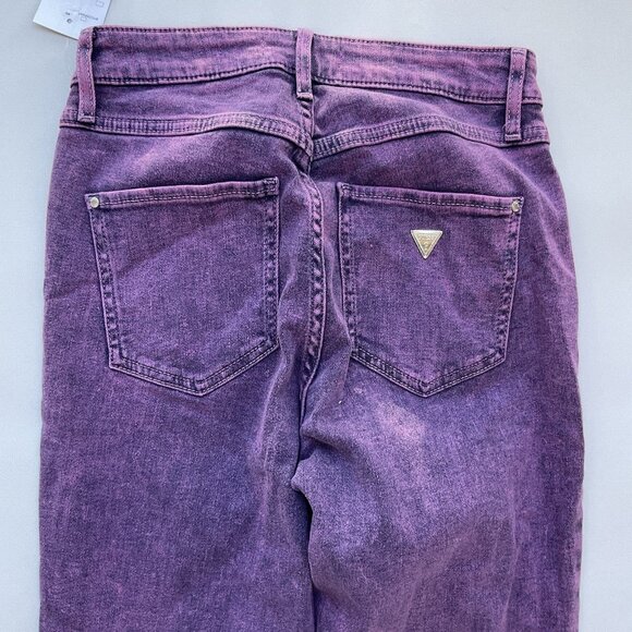 Guess Women’s 1981 High Rise Skinny Jeans In Purple Wash Size 26 - Picture 12 of 13